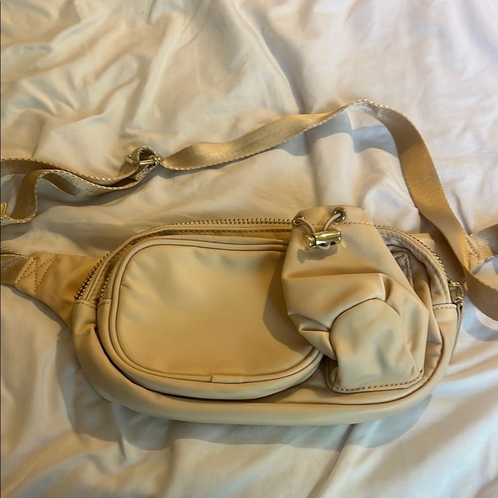 Stoney Clover Lane Cream Crossbody Bag with Adjustable Strap